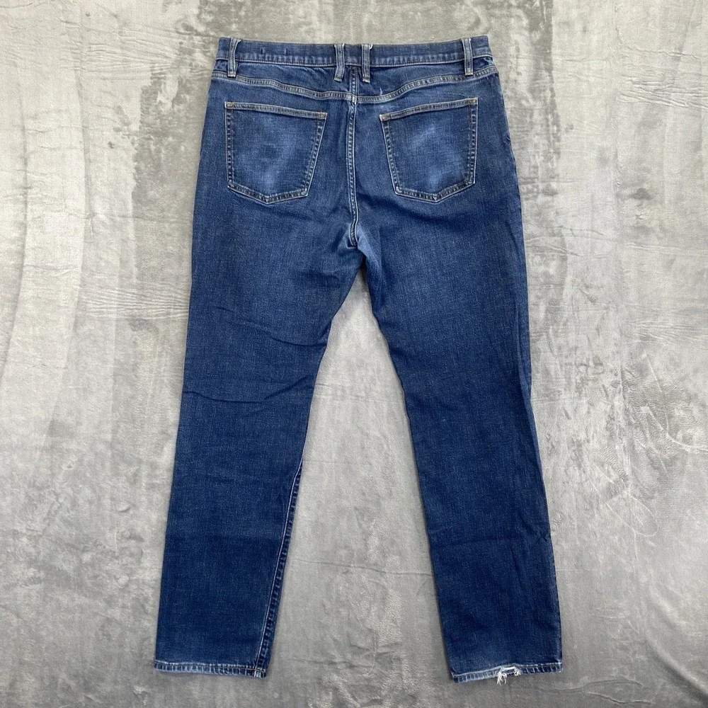 Oliver Logan‎ Straight Jeans Men's Size 36x34 Dark Wash Blue Denim